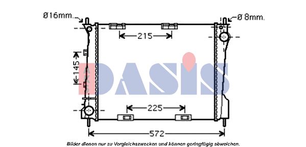 AKS DASIS Radiaator,mootorijahutus 180061N